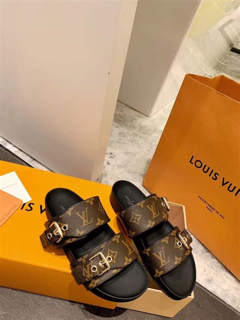 louis vuitton slip on sandals|Louis Vuitton flat sandals women.